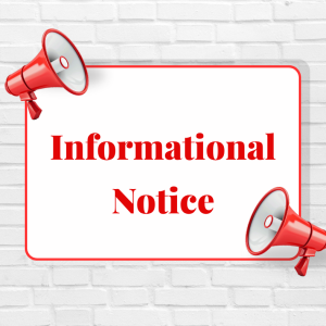 Informational Notice-CANCELED